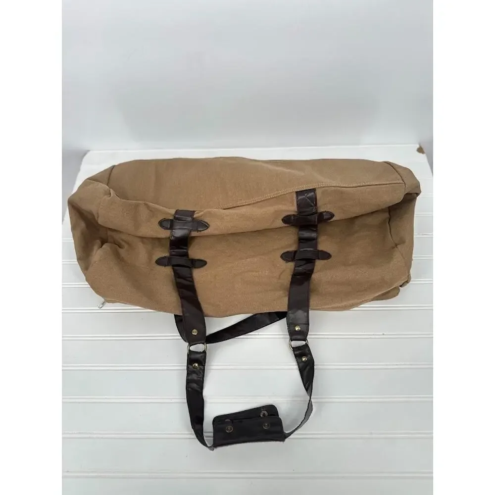 Canvas Tan Cotton Twill Duffle‎ Bag Fish Fishing Outdoor Camping Hunting Travel